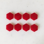 Red Hexagon Cabochons