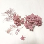 花材セット　あじさいとミニカスミ　ライトパープル系