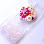 iPhone6ケース❤ローズ＆ローズ花束♡押し花