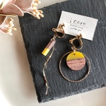 アシンメトリー♢ウッドバイカラー♢earring or pierce