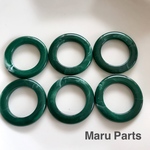 アクリル樹脂パーツ 大ぶり  べっこう マーブル フープ リング グリーン 緑