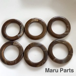アクリル樹脂パーツ 大ぶり  べっこう マーブル フープ リング ブラウン 茶