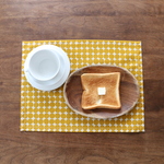 丸タイルのランチョンマット★マスタード 北欧風　