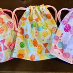 ちょうちょとおリボン♪巾着袋・ナフキン入れ