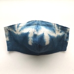 【藍染マスク】つまみ絞り　ワイヤー入り立体型　大人用　