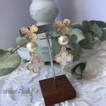 ♪蝶と幸せクローバー♪ピアス