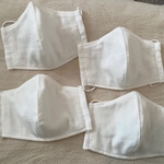 ☆ｋ様オーダー品☆　ノーズワイヤー入ポケット付　大人用立体マスク（白）