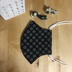 夏用マスクメンズ　小粋な小紋柄　夏用立体マスク