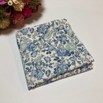 ✴︎25×25cm✴︎海外限定カラーリバティガーゼハンカチ（フェリシテ　ブルー）