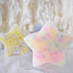 星にお願い☆モザイクのお星さまキャンドル☆メッセージ☆名入れ☆プレゼント