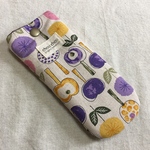 メガネケース   北欧柄  フルーツフラワー パープル