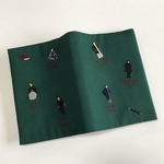 刺繍 ブックカバー 文庫 文豪