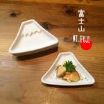 【送料無料】富士山 しょう油皿,漬物皿,豆皿 （白色）5枚セット INA-7