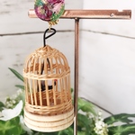 鳥かごの耳飾り　片耳用　ピアス／イヤリング