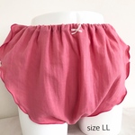 ❤︎petalパンツ・Wガーゼ・コーラルピンク❤︎L〜LLサイズ・送料込み価格