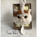 【オーダーメイド】羊毛フェルト猫〜コックさん〜