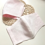 白ねこちゃんのリネンのマスク