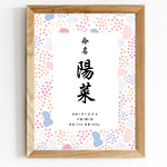 送料無料♡命名書　フレーム付