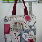 hos様オーダー品：フランスゴブラン生地「スターレット」ファスナー付きトート