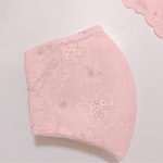 ワイヤー入り　可愛いマスク　刺繍のマスク　マスク　布マスク　コットンレース　おしゃれマスク　大人マスク