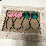 くるみボタン　ヘアゴム  鬼滅の刃