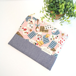 トランプ柄×ヒッコリーの平ポーチ