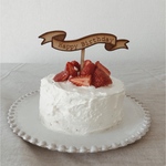 木製ケーキトッパー　Happy Birthday 誕生日