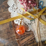 ☆訳あり☆果実のような球体ペンダント「マンダリン」