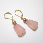 20%OFF《送料無料》ピンクカルセドニーピアス