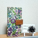 iPhone6*リバティ×革*手帳型カバー*Emily
