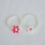 期間限定価格🍒2色セット✨ビーズのお花リング06
