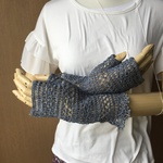 リネンの涼やかな指なし手袋