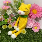 あみねこネオジム磁石入りアクリル極細毛糸　イエローちゃん