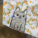 猫刺繍マスク