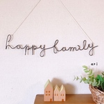happy family  ♪ハッピーファミリー♪ ワイヤーウォールデコ　《紐付きタイプ》