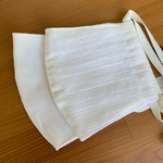 ⭐︎再販⭐︎手作り布マスク　小さめ夏用白系２枚組