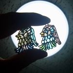 【疫病退散祈願チャリティー品】純銀透胎七宝アマビエチャーム