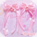 Berrypink♡苺とピンクリボンのヘアクリップ♡2個セット