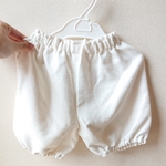 かぼちゃパンツ ラメ入り 白
