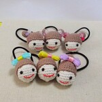 おだんごガールのヘアゴム　編みぐるみ
