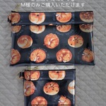 ＊送料無料＊Ｍ様ご依頼品　深めクリアポーチ・マスクポーチ（柴犬ベーグル柄）
