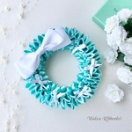 ティファニーブルー リース   《リボン》 ハワイアンリボンレイ　