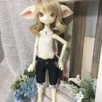 (ピンク)ミスキティ用レースヘソ出しトップス