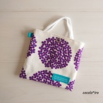 マスクケース（ 仮置き )　　　 * Flower Circle　 col. ivory × purple