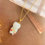 B品フルーツなにゃんこのネックレス