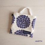マスクケース（ 仮置き )　　　 * Flower Circle　 col. ivory × navy