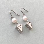チーズ&パール シルバーピアス♡イヤリング 