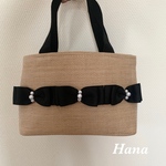春 夏 新作♡ リボン トートバッグ　BLACK