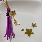 流星⭐️鮮やかパープルタッセルのキーホルダー