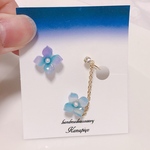 紫陽花のチェーンピアス / イヤーカフ